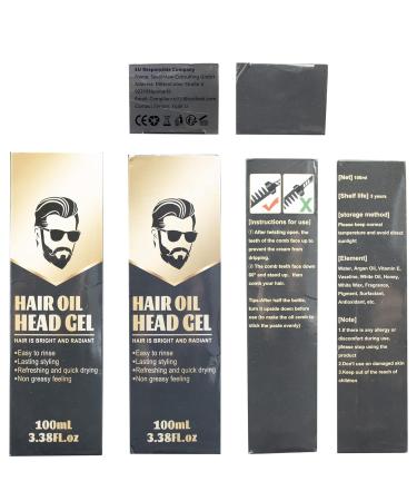 Miioto 2-in-1 Hair Styling Gel & Wax for Men - Long-Lasting Hold & Natural Finish with Comb - Buy Online on GoSupps.com
