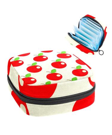 Sanitary Napkin Storage Bag Nursing Pad Holder Red Fruit Portable Period Kit Bag Feminine Product Pouch for Women Girls Color4