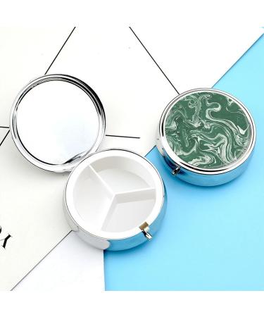 Travel Pill Box with Marble Pattern | 3 Compartment Portable Pill Organizer for Purse & Pocket - Buy Online on GoSupps.com