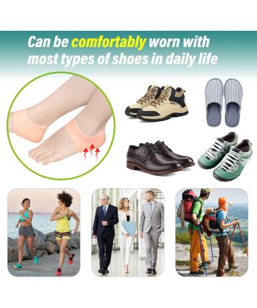 Buy Heeren Cushion 4PC Gel Heel Spur Inserts - Silicone Pads for Heel Pain Relief & Plantar Fasciitis - Comfortable Heel Socks for Cracked Heels (Nude Color) - Buy Online on GoSupps.com