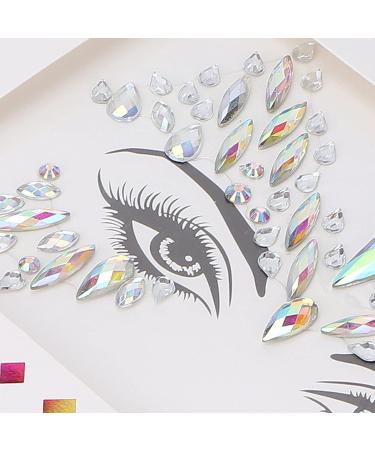 Face Rhinestones Stickers - Shiny Glitter Self-Adhesive Waterproof & Sweat Proof for Festival & Holiday | International Shipping - Buy Online on GoSupps.com