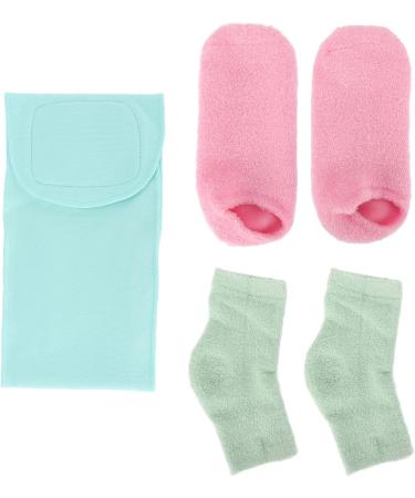 Qukaim Hydrating Neck Wrap Sock Moisturizing Gel Socks and Neck Wrap Reusable Hydrating Elbow Sleeves Pink/Blue/Green - Buy Online on GoSupps.com