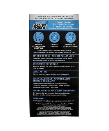 Just for Men Mustache & Beard Color Gel Deep Dark Brown M-46 - Brush-In Formula (2x0.5oz) - Buy Online on GoSupps.com