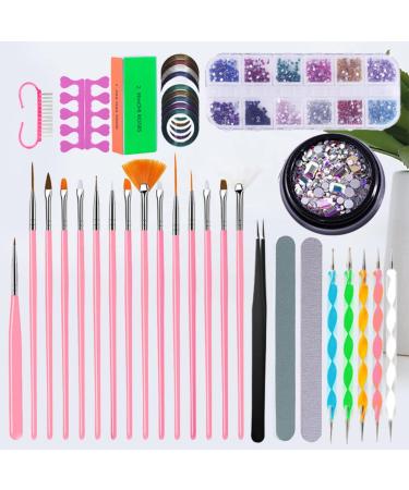 1 Set Manicure Pedicure Kit Diamond Rhinestones Nail Supplies Kit Rhinestones for Nails Nail Rhinestone Nail Dotting Tools Nail Buffer Nail Tools Nail Art Pen Kit Nail Lamp Painted - Buy Online on GoSupps.com