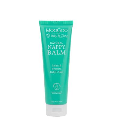 MooGoo Nappy Balm - A naturally gentle diaper cream for sensitive baby skin - Soothing cream with shea butter  zinc & jojoba oil - Barrier cream to soothe & help prevent irritation