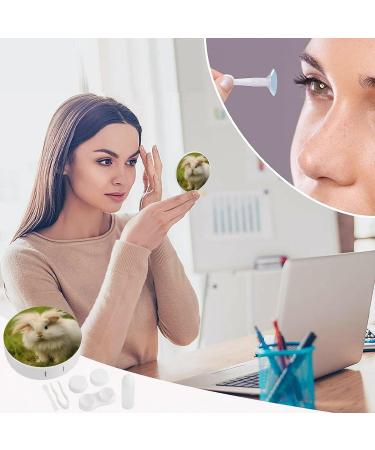 Angora Rabbit Contact Lens Case with Mirror | Portable & Cute Travel Kit for Eye Care - Buy Online on GoSupps.com
