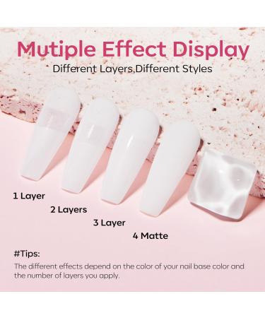 Modelones Gel Nail Polish 1 Pcs 15ml Milky White Gel Nail Polish Jelly Gel Polish Set Sheer Pure White Color Nail Gel Polish Kit Soak Off U V GEL LED Salon DIY at Home Gel Nail Manicure Gift for Women Girls - Buy Online on GoSupps.com