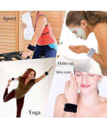 12Pcs Women's Microfiber Face Washing Wristbands | Reusable Absorbent Wrist Towels for Spa | Prevent Water Spills - Buy Online on GoSupps.com