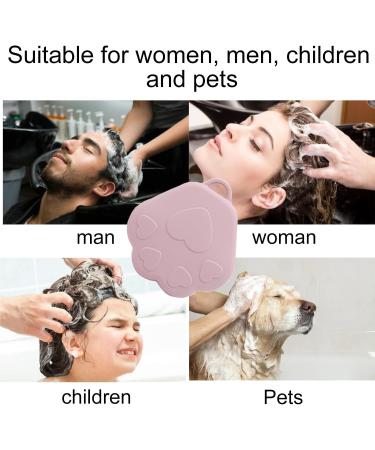 AQSQWQ Scalp Massage Brush | Silicone Shampoo Brush for Head Massage & Peeling | Wet & Dry Use | Improves Scalp Blood Flow | Pink - Buy Online on GoSupps.com