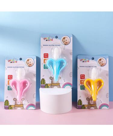 Baby Banana Gum Molar Stick bite Lok Food Silicone Fruit Gum Training Toothbrush - Buy Online on GoSupps.com