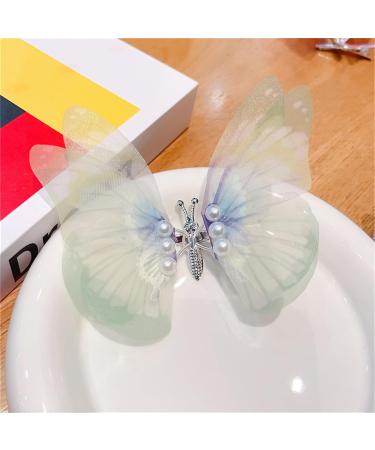 amangul Shaking Butterfly-Nymph Headwear with Pearls Adorns Hair Clip Photo Props Women Hair Ornaments y Pearls(Pink Purple Gradient) - Buy Online on GoSupps.com