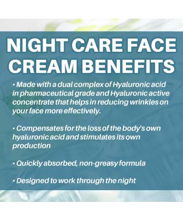 Medipharma Cosmetics Night Care Cream - Duo-Hyaluronic Complex Anti-Wrinkle Face Cream for Normal to Dry Skin - Daily Anti-Aging Moisturizer - 50 ml - Shop Internationally - Buy Online on GoSupps.com