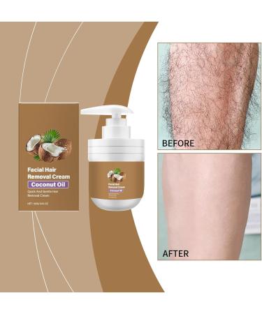 Cr me d pilatoire pour le visage l'huile de noix de coco 100 g formule naturelle pilation douce pour tous les types de peau - Buy Online on GoSupps.com