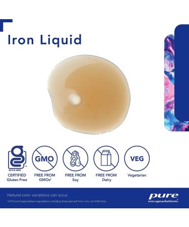 Pure Encapsulations Iron Liquid | Hypoallergenic Supplement for Hemoglobin & Myoglobin Support | 4.1 fl. oz - Buy Online on GoSupps.com