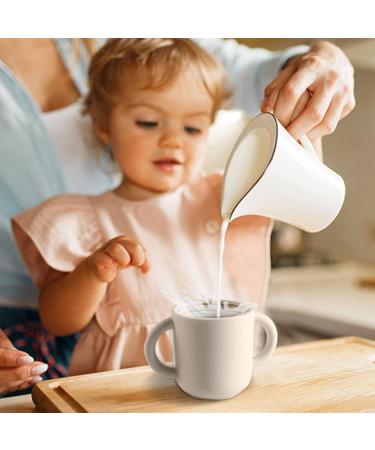 Leeleelon Silicone Sippy Cups 6oz (Pack of 2) - 100% Leak-Proof, Soft Spout, Platinum Silicone - Grey/Pink for Babies 6+ Months - Buy Online on GoSupps.com