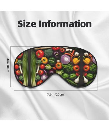 Ultra-Soft Light-Blocking Eye Mask | Various Vegetables Print for Optimal Comfort & Restful Sleep | International Shipping Available - Buy Online on GoSupps.com