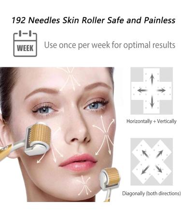 Micro Derma Roller 192 Microneedles Dermaroller Micro Needle Roller Professional Microneedling Derma Needling Kit Skin Care for Face Wrinkles Hair Loss Stretch Marks Hair Regrowth (1.0mm) - Buy Online on GoSupps.com