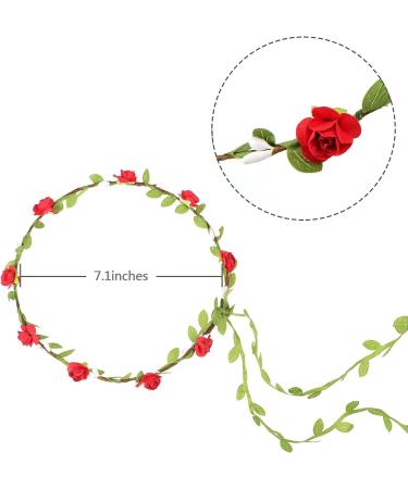 eBoot 15-Piece Assorted Flower Crown Headband Set for Wedding, Festival, Party - Colorful Garland Headbands for Vacation & Photography Props - Buy Online on GoSupps.com