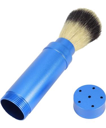 Portable Men's Shaving Brush - Travel-Friendly Beard Grooming Tool with Aluminum Handle & Soft Hair - Buy Online on GoSupps.com