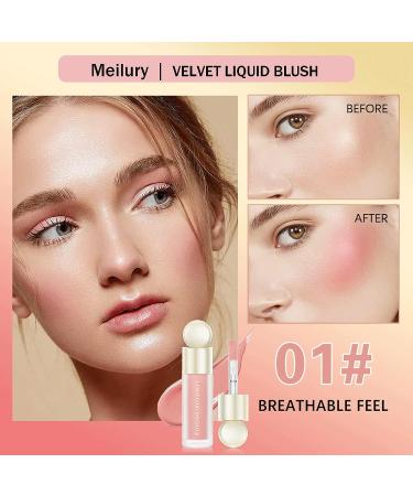Velvet Matte Liquid Blush & Contour Set for Cheeks, Eyes & Lips - Moisturizing & Lightweight Formula (01&02) - Buy Online on GoSupps.com