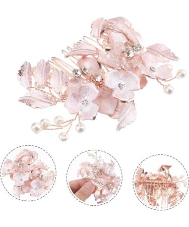 Angoily 1pc Mori Wedding Flower Handmade Comb Wedding Headdress Rhinestone Barrettes Hair Side Comb Rhinestone Bobby Pins Shiny Crystal Hair Combs Pearl Women's Alloy Rhinestones - Buy Online on GoSupps.com