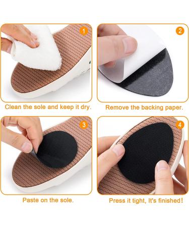 GADEBAO Non-Slip Shoe Pads - 8 Pcs Anti-Slip Grips for Shoes - Thickened Silicone Sole Protector - Black (2 Shapes) - Buy Online on GoSupps.com
