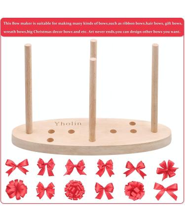 Yholin Ribbon Bow Maker Kit - Easy Bow Making for Satin Wreaths, Christmas & Gifts - Buy Online on GoSupps.com