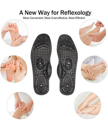 Acupressure Magnetic Shoe Insoles for Foot Pain Relief - Black (Female) - Buy Online on GoSupps.com