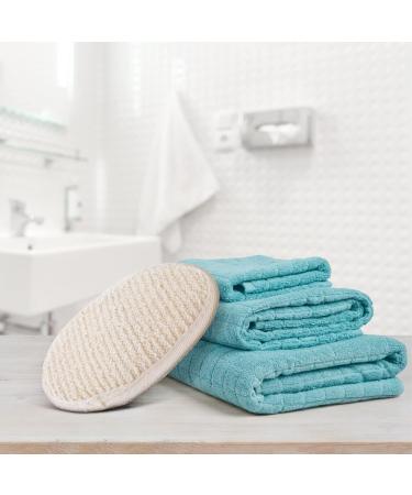 Sibba 2-Piece Natural Luffa Pads - Double-Sided Exfoliating Scrubber for Men & Women | Deep Cleansing Sponges for Body Face & Back - Buy Online on GoSupps.com