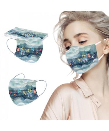 3 Ply Disposable_Face_Mask with Halloween Cute Pattern Design Comfortable Covers Suitable For Adults Outdoor Use Protection