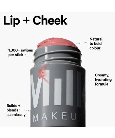 Milk Makeup Lip + Cheek Perk (Coral Shimmer) - 0.21 fl oz - Cream Blush & Lip Colour - Buildable & Blendable - 1 000+ Swipes Per Stick - Non-Comedogenic - Vegan Cruelty Free - Buy Online on GoSupps.com