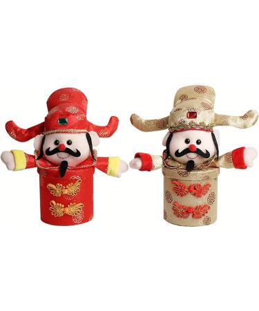 Laspi Chinese NewYear Candy Package Box God Of Wealth Figurine Candy Jar For Pastries Candy Spring Festival Candy Box Festive Decorations Yellow - Buy Online on GoSupps.com