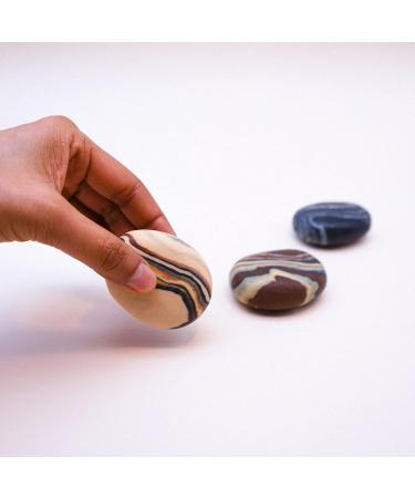 Handmade Pebble Soap in Marble Effect Design (1 Light Brown) 1 Light Brown - Buy Online on GoSupps.com