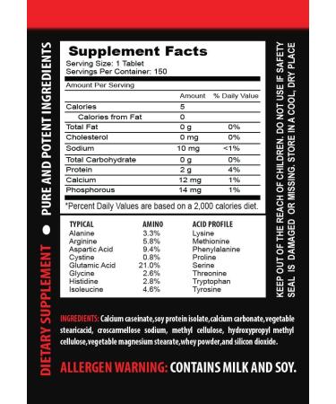 Post Workout Muscle Recovery | Amino Acid 2200 MG Complex Supplement - Arginine Lysine & Proline | 300 Tabs x 2 | Boost Energy & Recovery - Buy Online on GoSupps.com