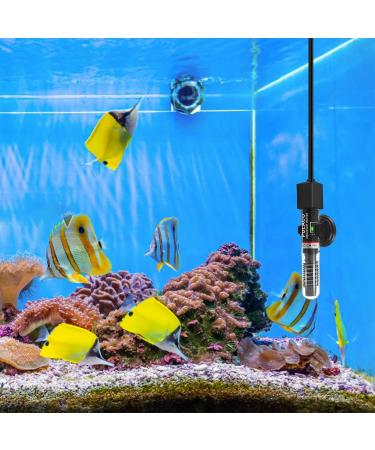 Silkwish Mini Aquarium Heater 25W for 4-20L Tanks | Small Heating Stick with Suction Cups & Temperature Stickers | Maintains 26 | 107cm Power Cable - Buy Online on GoSupps.com