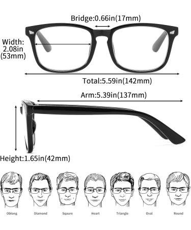Suertree Blue Light Filter Reading Glasses - 3 Pcs 2.50x - Computer Glasses for Men & Women - Reduce Eye Strain & Enhance Visual Comfort - Buy Online on GoSupps.com