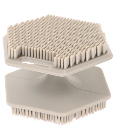 Didiseaon Face Brush Scrubber Face Scrub Face Washer Brush Silicone Face Cleansing Brush Facial Cleansing Brush Face Exfoliator Face Wash Brush Silica Gel Double Sided Makeup Brush 6.50X6.50X4.00CM Grey