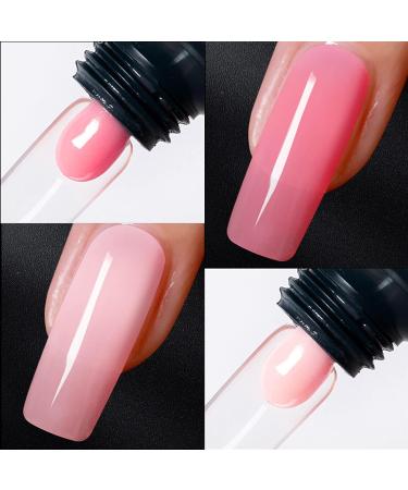 Nail Extension Gel 15ml Poly False Nail Nude Pink Builder for Beginners - Crystal Polygel for French Manicure Women (#04 Nude Pink) - Buy Online on GoSupps.com