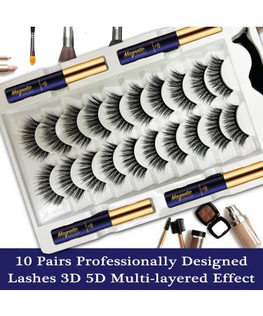 SevenCrown Cat-Eye Magnetic Lashes Kit - 10 Pairs | Natural Look, Reusable, Cruelty-Free - Buy Online on GoSupps.com