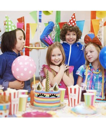 Cake Topper Gold Cake Topper for Birthday Wedding Party Cake Decoration Cute Horn Ears and Eyelashes Cake Decoration for Party Baby Shower (Gold) Golden - Buy Online on GoSupps.com