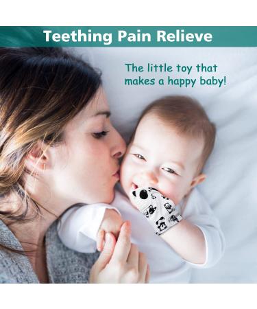 BPA-Free Panda Teething Mitts - Infant Teething Toy with Travel Bag (1 Pair) - Buy Online on GoSupps.com