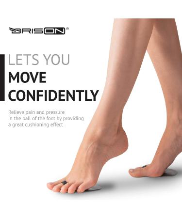 Brison Health Metatarsal Pads - Soft Gel Foot Cushions for Metatarsal Pain Relief - 2 Pairs (Black) - Buy Online on GoSupps.com