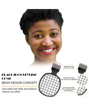 5 Piece Afro Twist Hair Comb Set - Twist Comb, Afro Pick, Curl Sponge Glove, Barber Tool - Red Black - Buy Online on GoSupps.com
