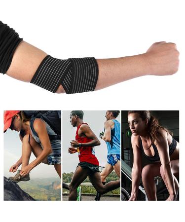 Elastic Elbow Wraps | Breathable Nylon Sports Bandage for Powerlifting Bodybuilding & Gym Workout - International Shipping Available - Buy Online on GoSupps.com