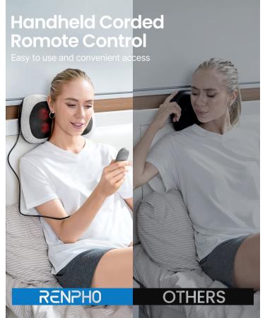 RENPHO Shiatsu Back Massager with Heat - Deep Tissue Kneading for Neck, Back, Shoulder - Relaxation Gift for Mom & Dad - Home & Office Use - Buy Online on GoSupps.com