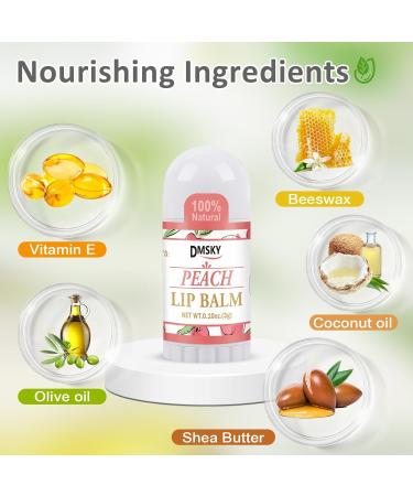 DMSKY 40 Pack Mini Lip Balm Natural Lip Balm Bulk with Vitamin E and Coconut Oil Moisturizing Lip Balms for Dry Cracked lips - 10 Flavors 40 Count - Buy Online on GoSupps.com