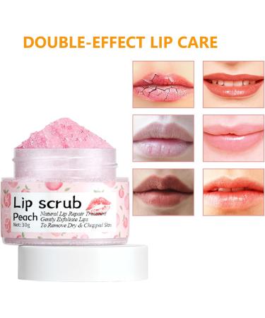 Peach Lip Scrub Lightens Lip Lines Hydrates Removes Dead Skin Glows Moisturises & Rejuvenates Lip Scrubs - Buy Online on GoSupps.com