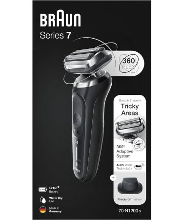Braun Series 7 Electric Shaver for Men with Precision Trimmer - Wet & Dry Foil Razor - 100% Waterproof - UK 2 Pin Plug - Silver - Which Best Buy S7 70-N1200 - Buy Online on GoSupps.com