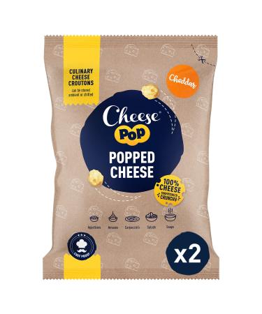 Surprisingly crispy & airy cheese epopes slightly spicy & creamy |Rich in protein |100% cheddar cheese popped snack 2x500g cheddar 500 g (2 Pack)