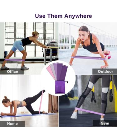 Skin-Friendly Resistance Bands Set - 5 Levels for Legs, Glutes, Arms - Pilates, Yoga - Carry Bag Included - Buy Online on GoSupps.com